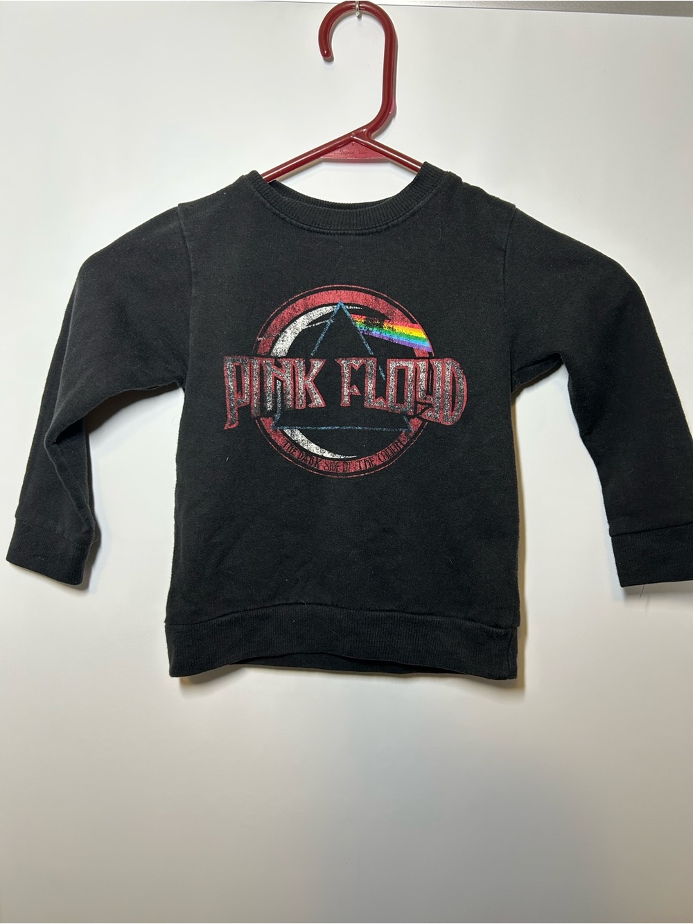 Pink Floyd Black Kids Sweatshirt with Rainbow Prism Logo